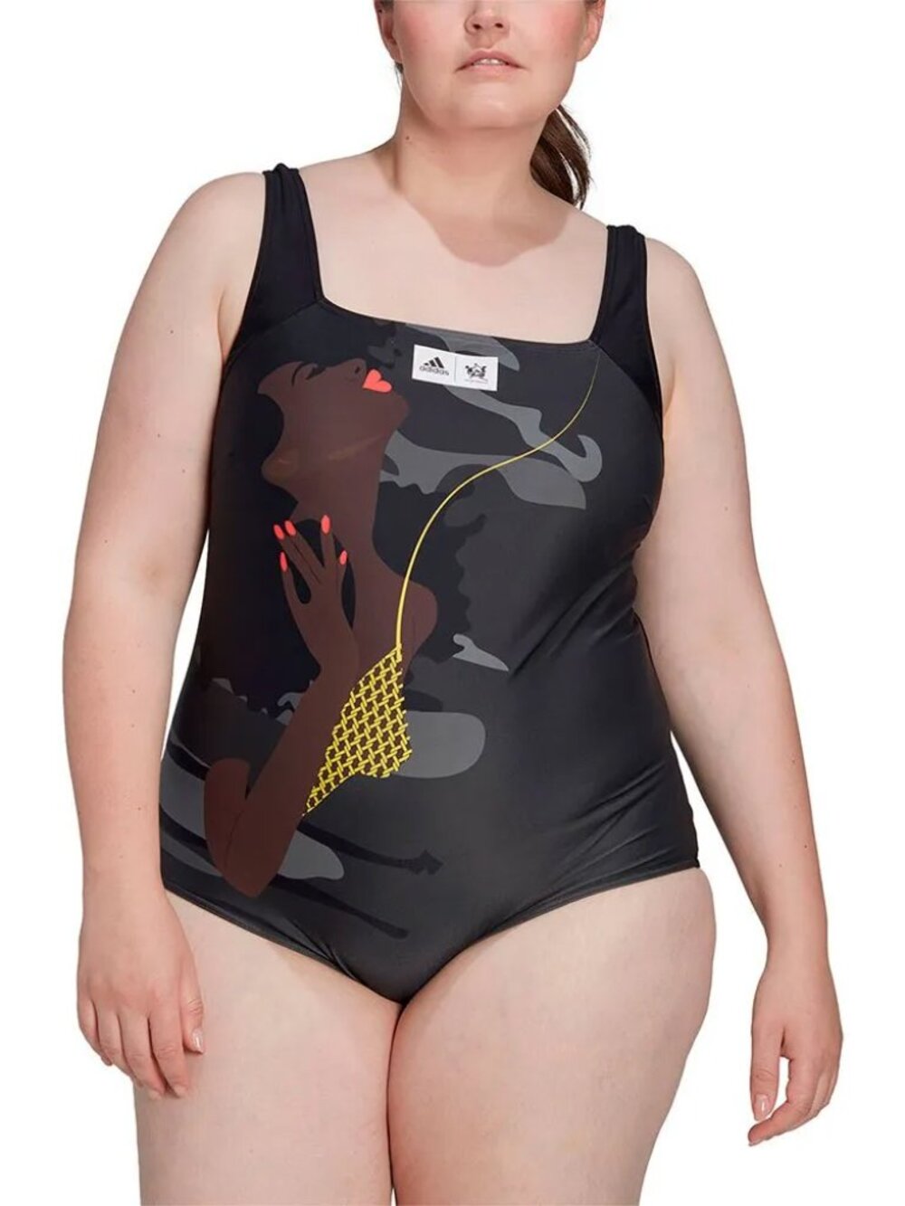 Adidas x Thebe Magugu Graphic Swimsuit One Piece Size 2X